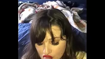 Lipstick Oral Sex Hand-Job Sperm