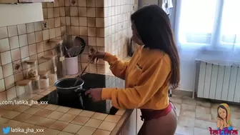 Latika Jha - Oriental / Indian Youngster with Humongous Boobies Gettin Screwed in her Kitchen / Homemade / LJ_015