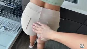 Isla Summer gets nailed while cleaning the kitchen