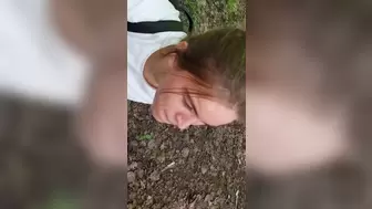 Seduced a fresh lady and shoved my penis in her mouth in the park