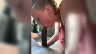 White woman licks african cook