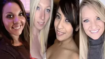 CALI HAYES, ASHLEY, TEGAN RILEY & CALI CARTER SWALLOW SPUNK