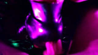 Attractive Spot Give Lick Large Dong for Eva Latex Alluring Bizarre German MILF Evil Woman Gonzo POINT OF VIEW Kink Older