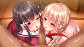 Double Bj from Attractive Beauties who Love to Lick Penis and Swallow Spunk Cartoon Asian Cartoon