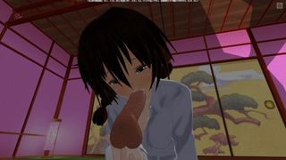 3D ASIAN CARTOON Spunked on Strawberry Blonde Gf all over Face