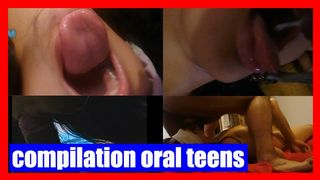 mix of sluts doing blowjobs, deep throat and spunk in mouth