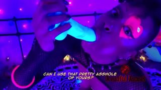 Neon Asian Cartoon Lady Group Sex Oral Anal DP