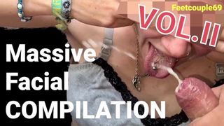 Massive Cumshots on Face Compilations, Gigantic Meaty Cums On with Face Fuck & swallowing Toes, Feetcouple69