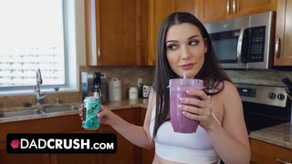 Dad Crush - Fitness Babe Motivates Her Lazy Stepdad To Live More Healthy With Her Juicy Vagina