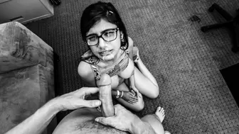 MIA KHALIFA - Porn Audition In The Style Of A Dark And White Tape With French Instrumental Music...