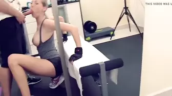 Hot German Blonde with Nice Eyes Fucked in the Gym