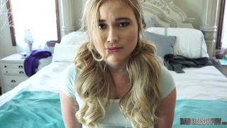 BadDaddyPOV - Adorable Blonde Youngster Alyssa Cole Drains her Stepdaddy's Rod