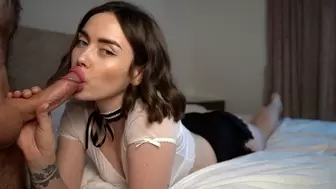 Attractive chick with large bum gets plowed in her fine tight vagina and gets jizz on skirt 4K 60FPS