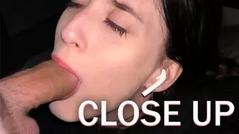 Brunette Deepthroat Huge Prick Classmate and Sperm Swallow after a Walk