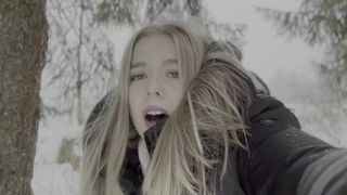 18 year older teenie is pounded in the forest in the snow