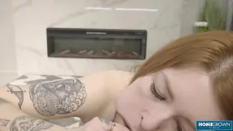 Busty red-head Kate Utopia gives best SELF PERSPECTIVE oral sex ever