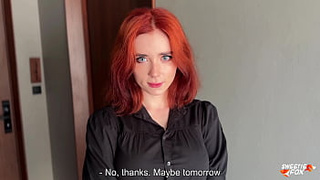 A Stunning Red-Haired Stranger Was Refused, But Still Came To My Room For Sex