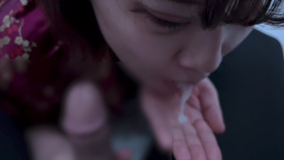 Intense oral sex in a Oriental dress