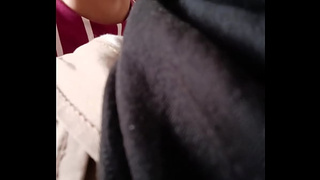 I give my step sister's hubby a bj and he records me without realizing it.