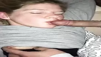 Surprise oral sex