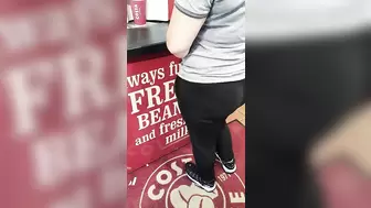 Step mom stops for a coffee before fucking in the car